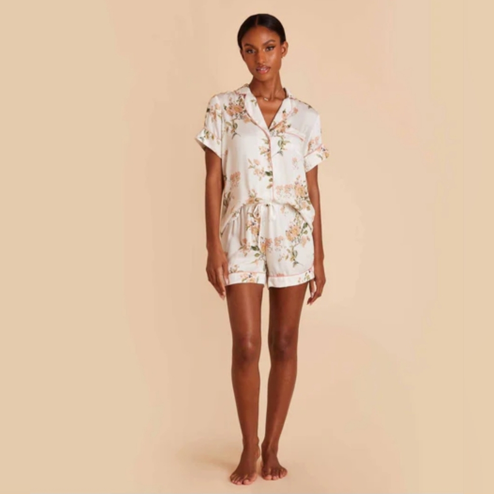Birdy Grey Jonny Floral Pajama Set White Floral Meadow LIKE NEW Size Xl - Picture 3 of 12